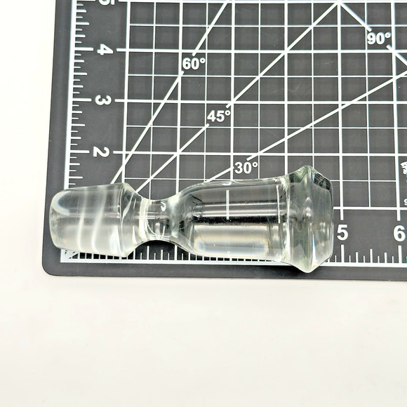 Vintage Decanter Stopper Solid Clear Glass Barware For 1” Mouth - Picture 3 of 5